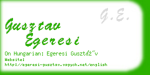 gusztav egeresi business card